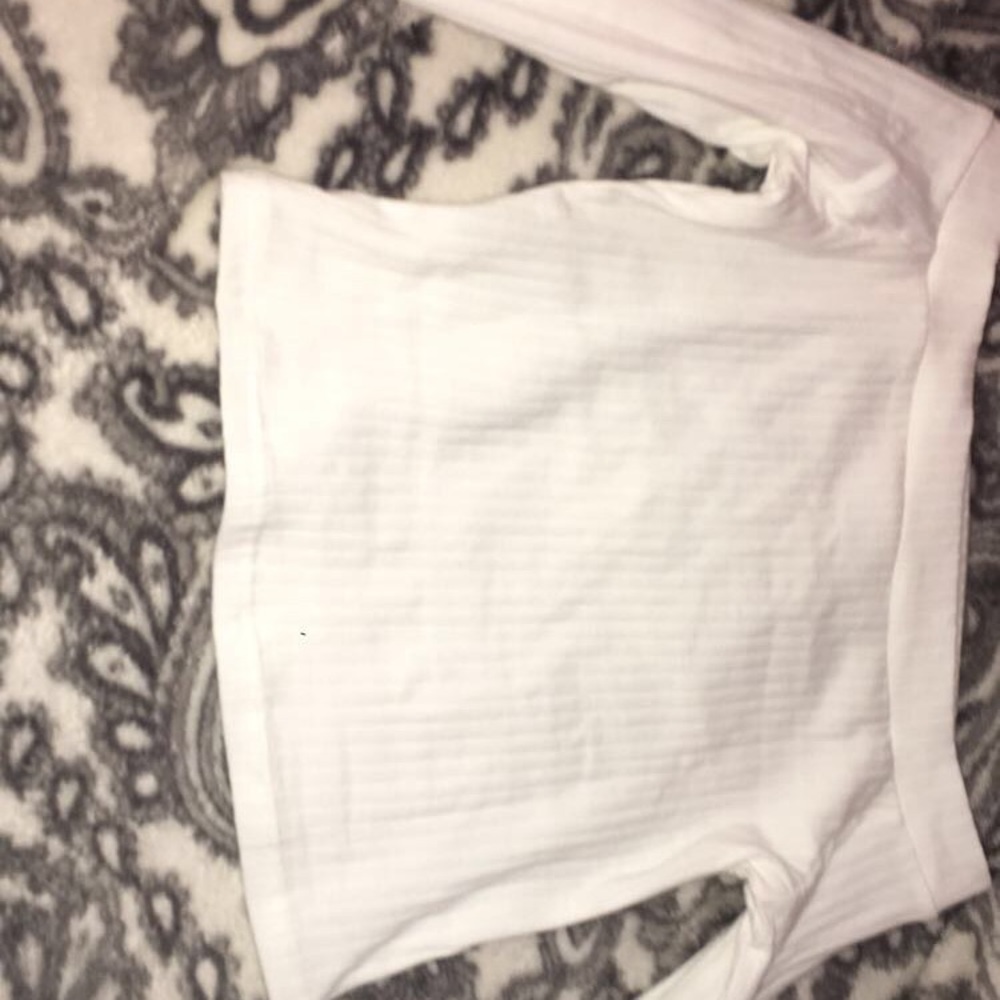 NWOT white ribbed off the shoulder top